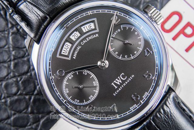 IWC手錶 V2升級版 萬國lW52850 葡萄牙萬年曆腕表系列 萬國表高端機械男表  hds1433